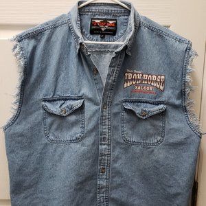 Twin V Motor Cycle Denim Shirt  2X